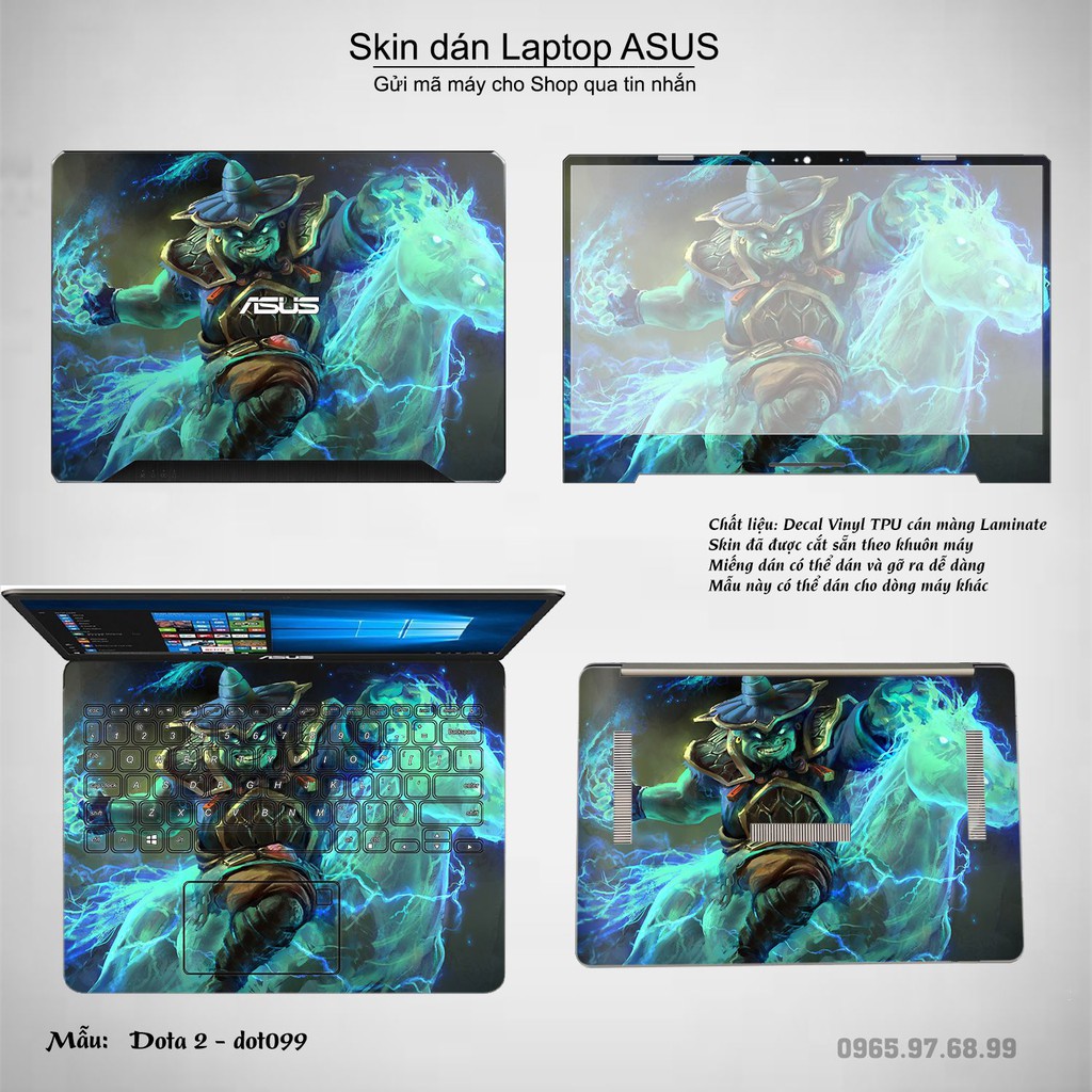 Skin dán Laptop Asus in hình Dota 2 nhiều mẫu 17 (inbox mã máy cho Shop)