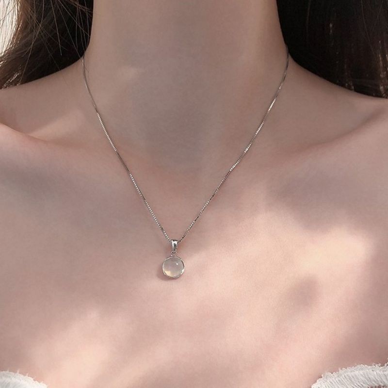 Vòng cổ bạc Ý - Dây chuyền nữ bạc ý mix đá Canxeton cao cấp Vườn Trang Sức DC5017