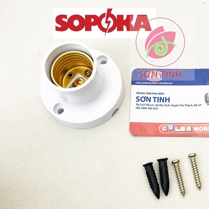 Đui bóng đèn gắn trần E27 Sopoka ĐT5 (A)