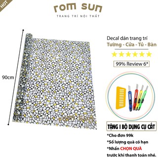 Decal dán kính cửa sổ mờ phòng tắm, giấy dán cửa kính phòng ngủ,văn phòng,cửa sổ đen vàng