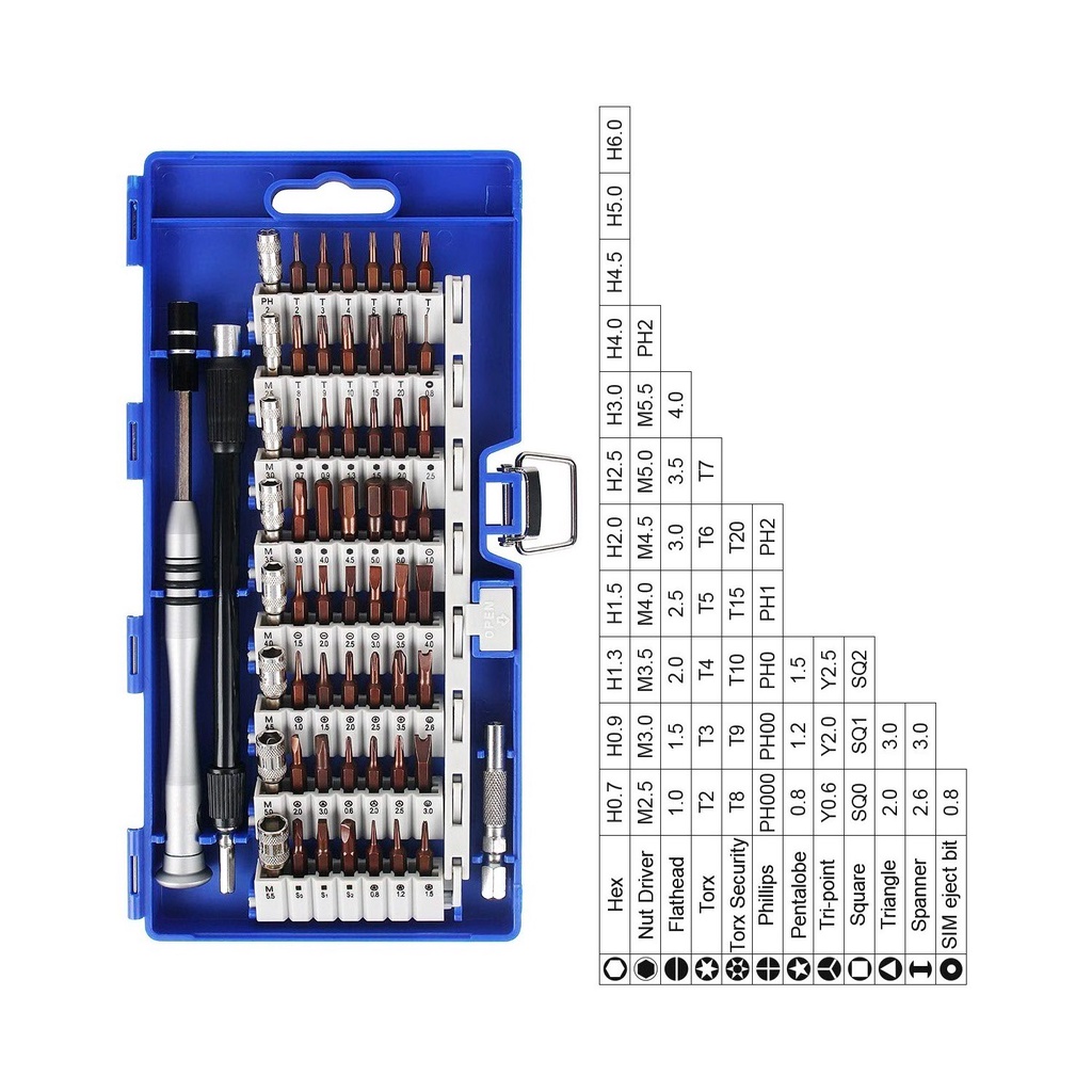 60 in 1 Multi-Tool Precision Screwdriver Set Screw Driver Bits Set Repair Tools PC Mobile Phone Repair Hand Tool Screwdriver Kit