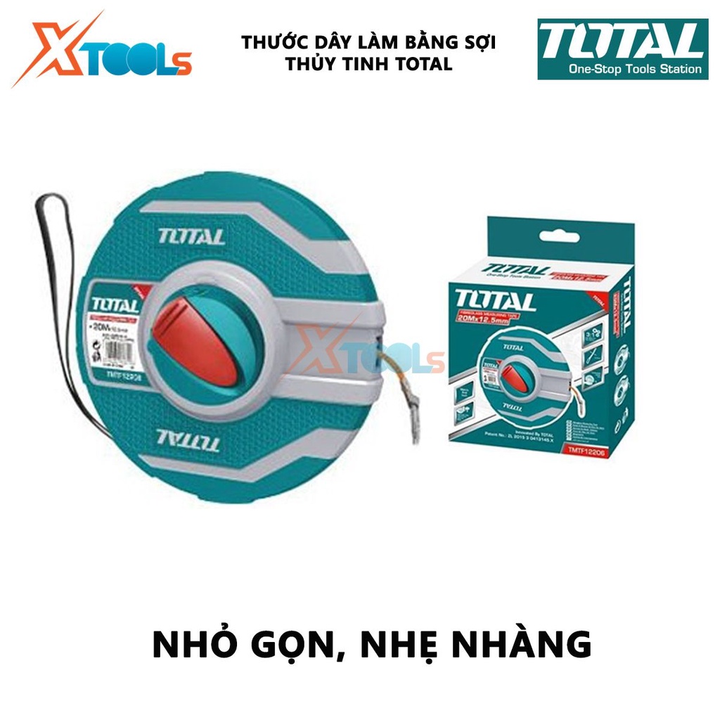 Thước dây sợi thủy tinh TOTAL |Thước dây làm bằng sợi thủy tinh Chiều dài: 20-30m