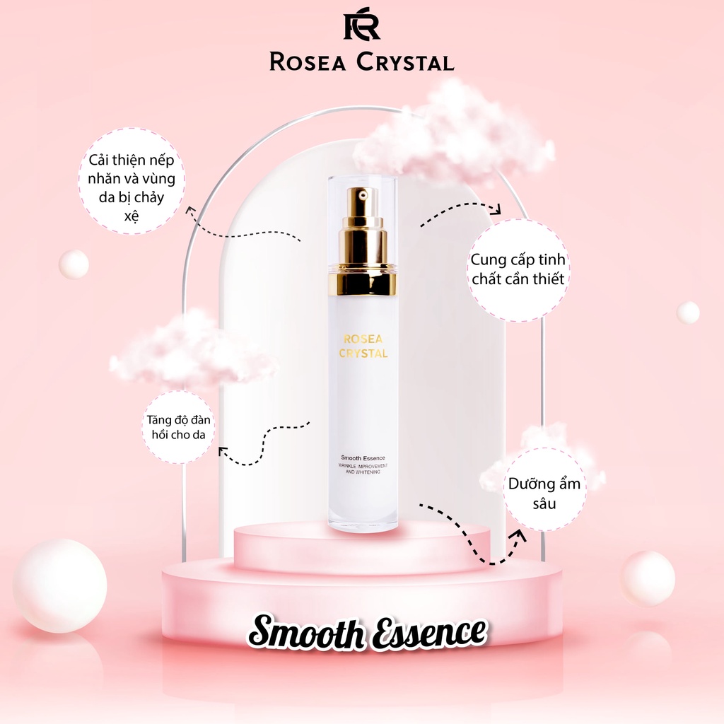 Tinh chất phục hồi, làm trắng và cải thiện nếp nhăn Smooth Essence ROSEA CRYSTAL 50ml