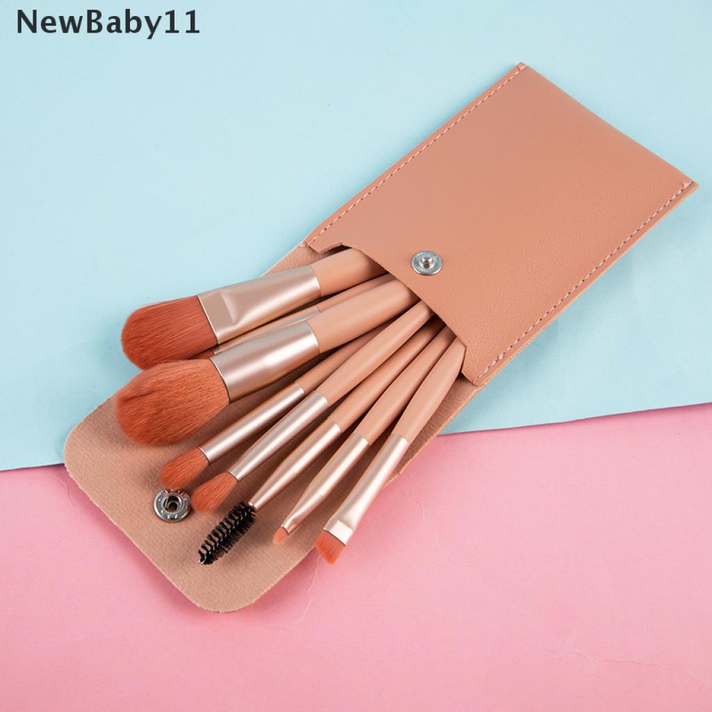 Bộ 8 Cọ Trang Điểm mini Lông Mềm Morandi