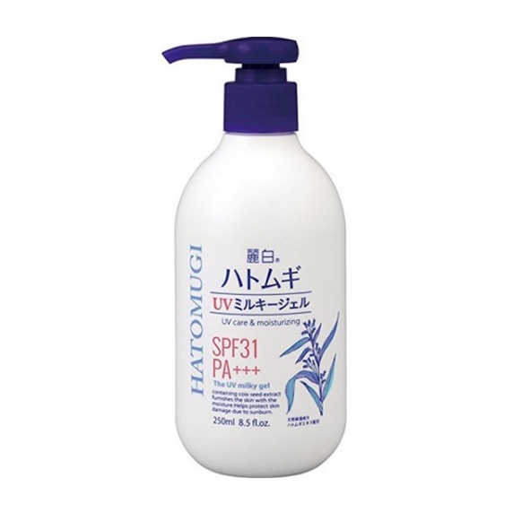 Sữa dưỡng thể chống nắng Hatomugi SPF31 PA+++ dưỡng trắng, se khít lỗ chân lông 250ml | BigBuy360 - bigbuy360.vn