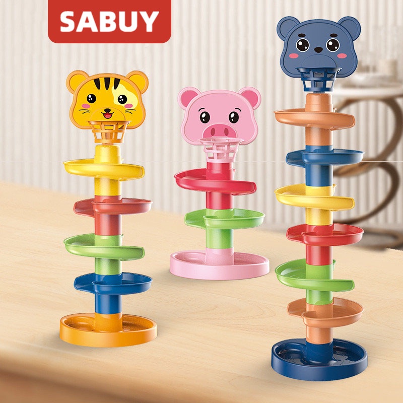 Đồ Chơi Tháp Bóng Trượt Theo Dõi Zhuan Zhuan Le Tương Tác Giáo Dục Sớm Cho Trẻ Em