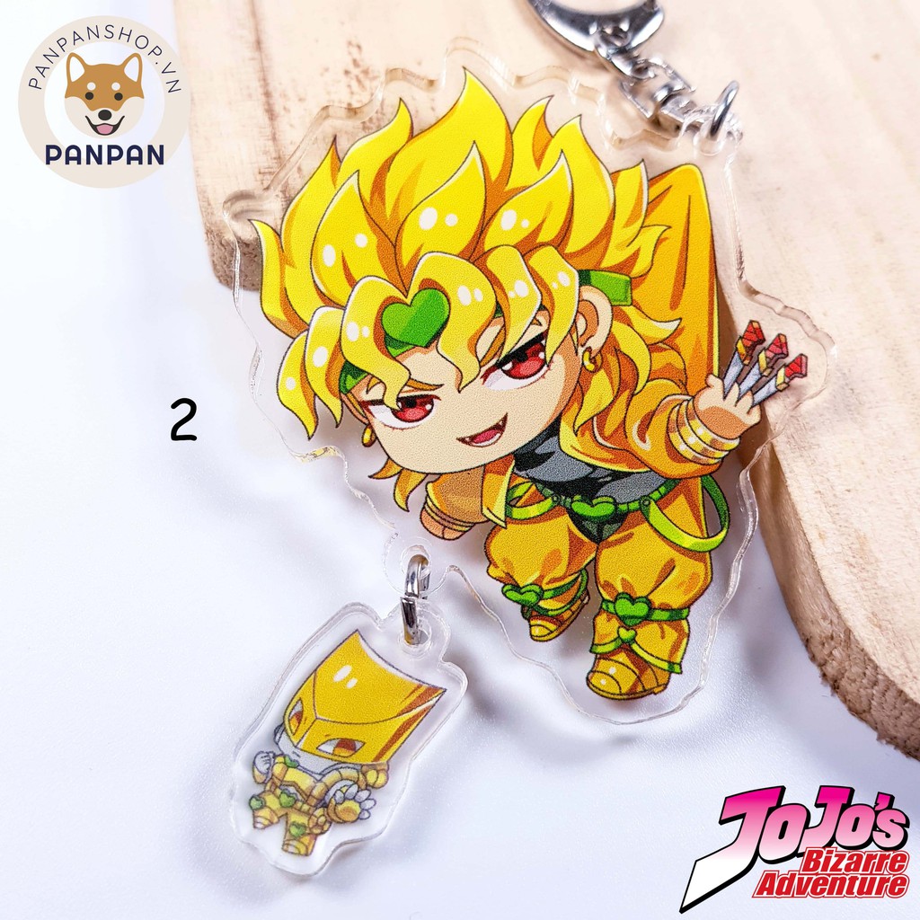 Móc khoá JoJo's Bizarre Adventure Treo + móc Stand mini (6cm)