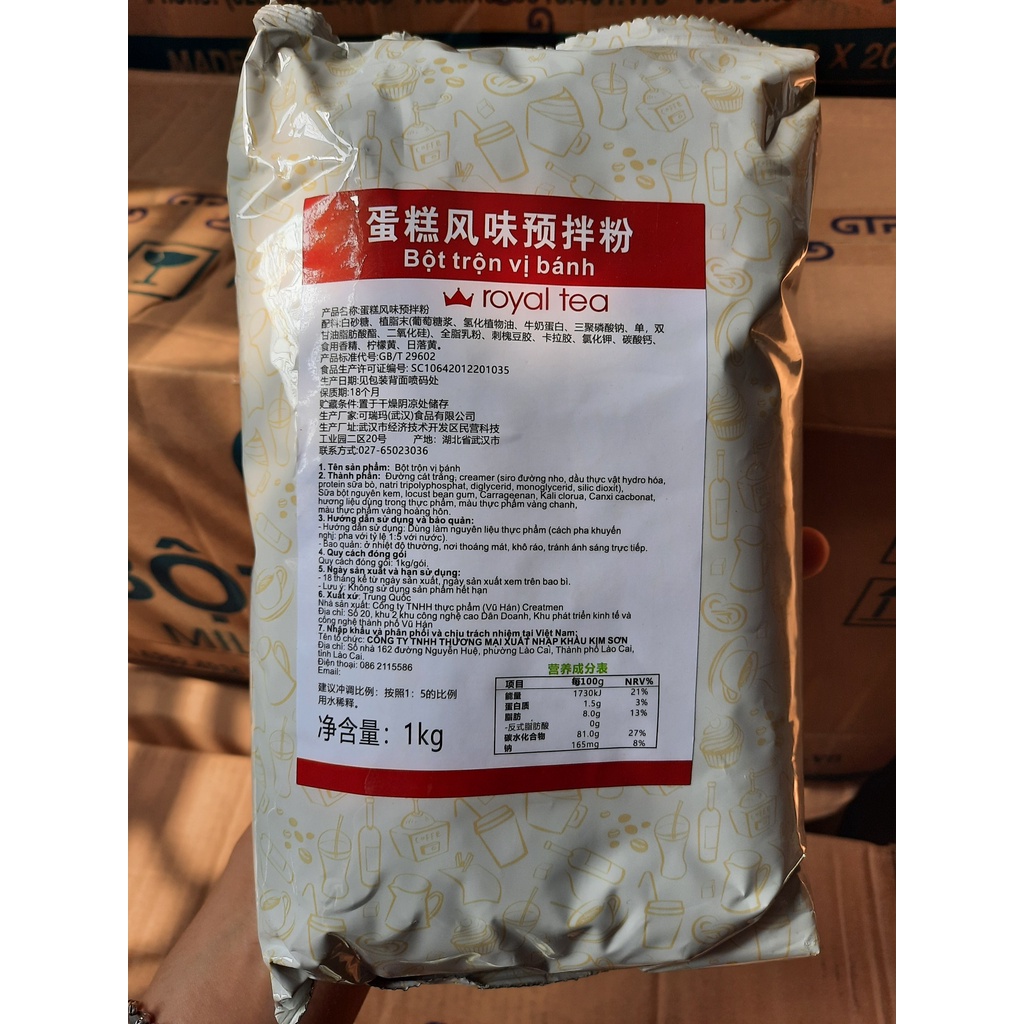Bột Cake Cream Royal Tea gói 1kg