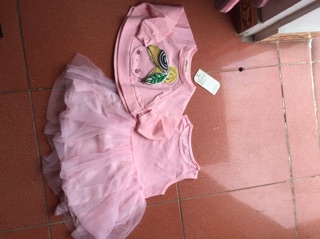 Set váy hồng bé gái