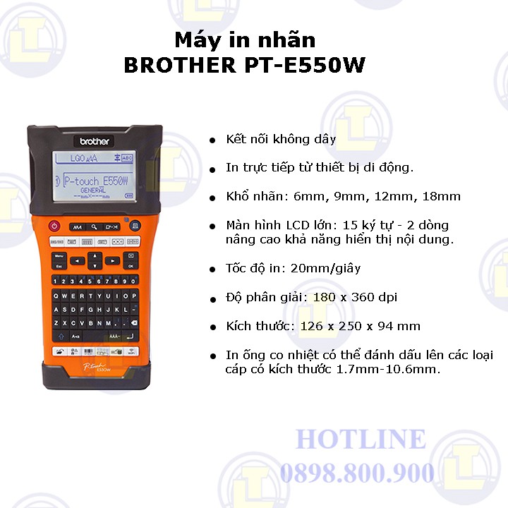 Máy in nhãn Brother PT-E550W