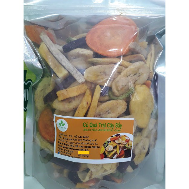 [Mã 77FMCGSALE1 giảm 10% đơn 250K] Trái cây sấy Thập cẩm hàng nguyên rau củ sấy