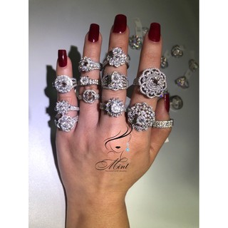 Moissanite Mỹ cao cấp 4,5 li -> 8 li ( Kim cương nhân tạo )