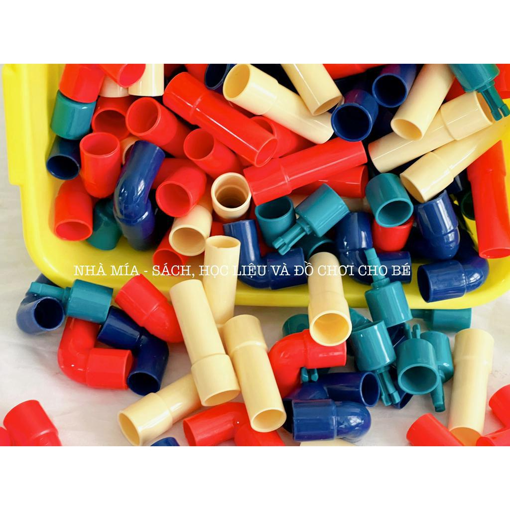 Đồ chơi xếp hình lắp ráp ống nước 176 chi tiết to tặng kèm hộp đựng kèm sách hướng dẫn