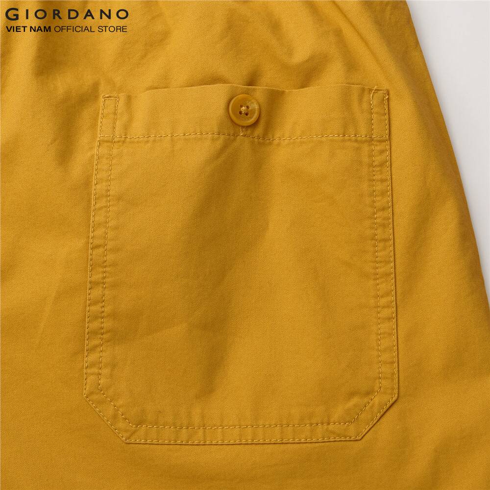 Quần Shorts Lưng Thun Kaki Nam Giordano 01101205