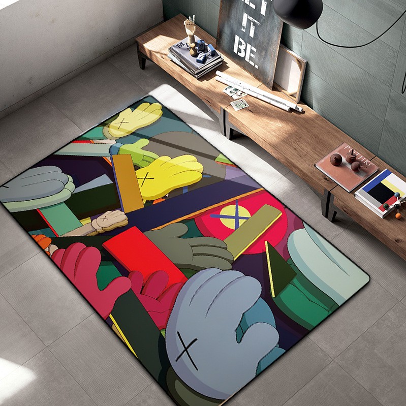 Thảm trang trí phòng size lớn KAWS, OFF-WHITE, BAPE,...