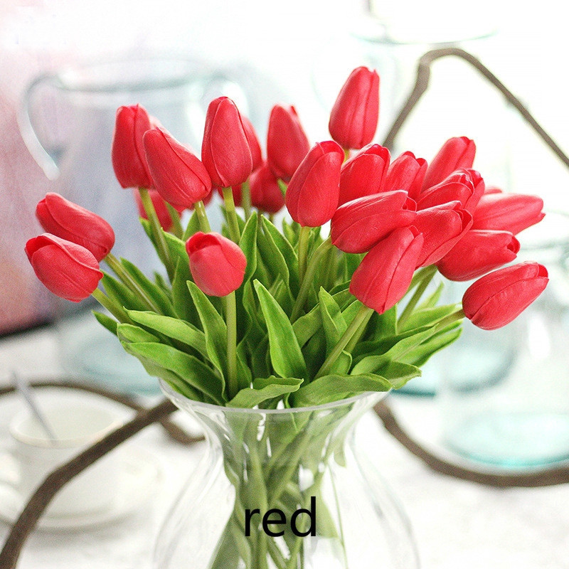 1 Bông Hoa Tulip Nhân Tạo Mini Dùng Cho Trang Trí Tiệc Cưới