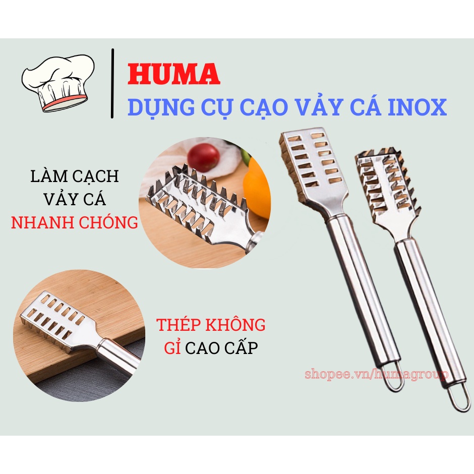 DỤNG CỤ CẠO LÀM SẠCH VẢY CÁ INOX KHÔNG GỈ