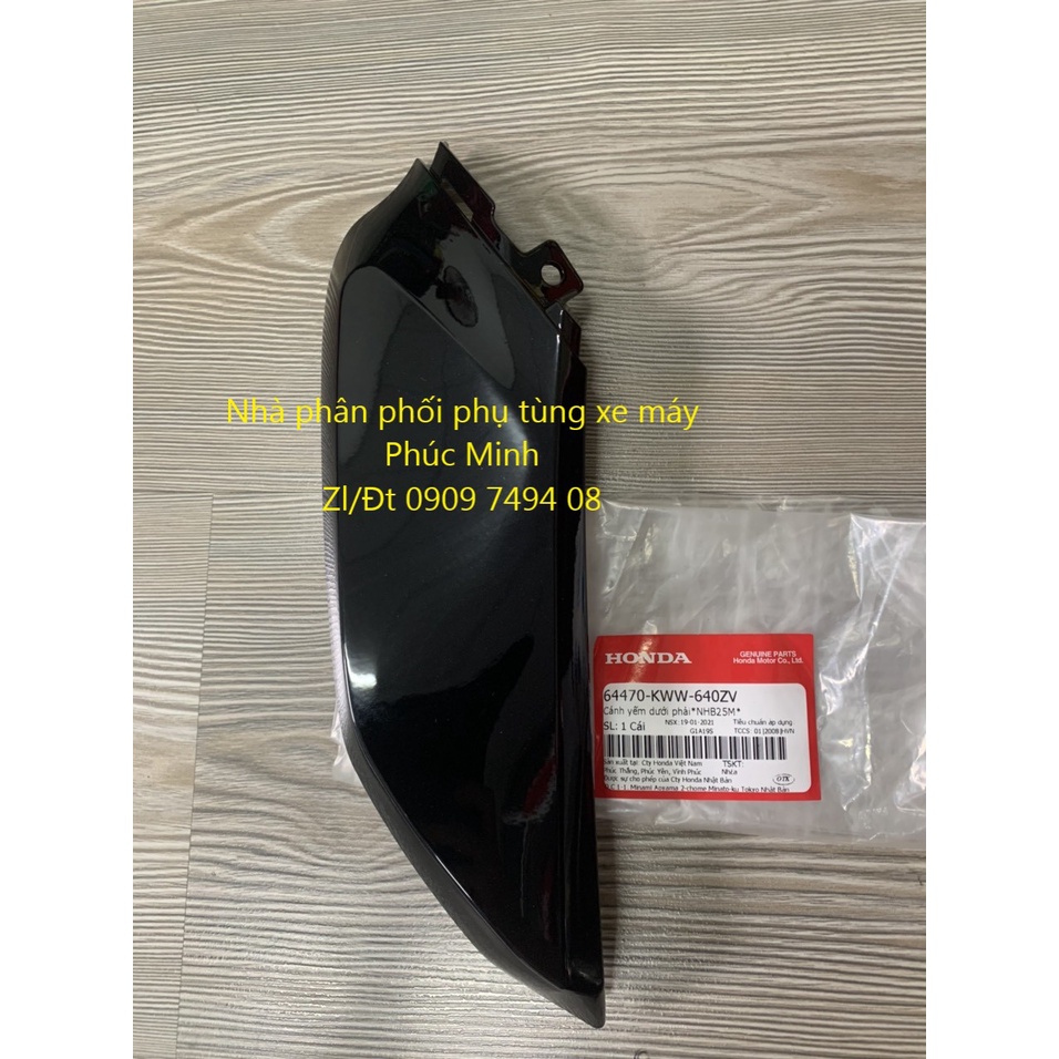 Cánh yếm dưới phải hãng dành cho xe Wave RS 2013, Wave S110 2013