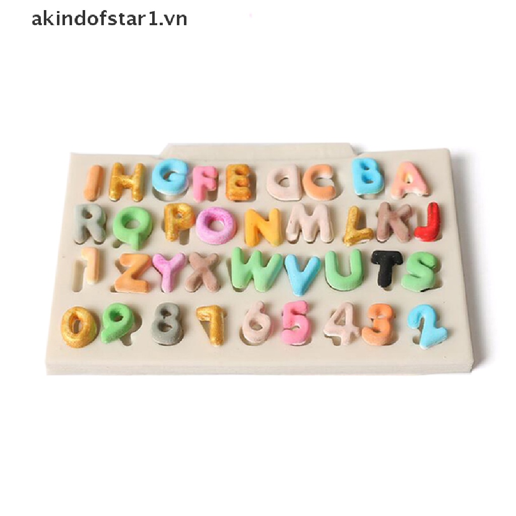 Khuôn Silicone Làm Bánh &amp; Socola Hình Chữ Cái &amp; Số