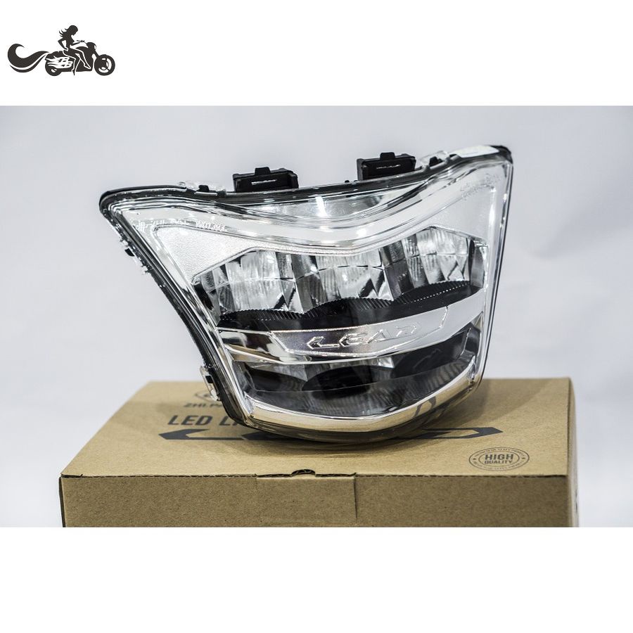 Đèn Pha Led Xe Lead 2 Tầng Bản 2013-2016 &amp; 2017-2018 Chính Hãng Zhi.Pat, Cao Cấp, Siêu Sáng. Màu Trắng Bạc &amp; Đen Khói