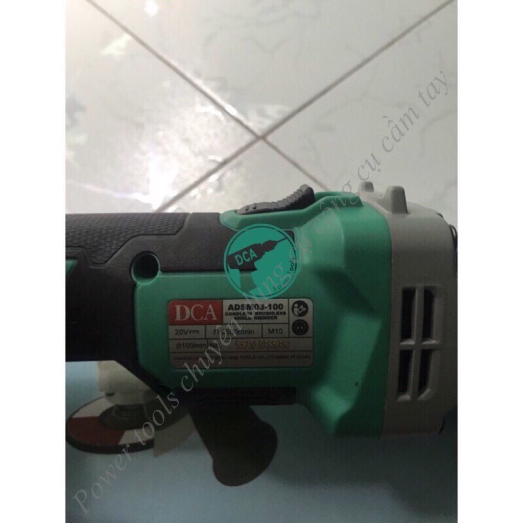 Body máy mài góc dùng pin DCA 20V ADSM03-100Z M14 máy mài góc cầm tay đường kính lưỡi cắt 100mm hiệu suất cao chính hãng