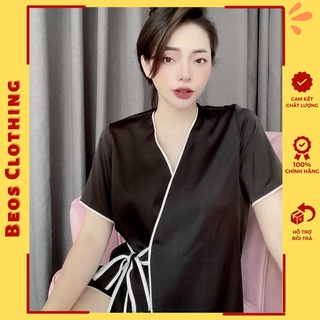 Đồ bộ nữ ⚡𝐅𝐫𝐞𝐞 𝐒𝐡𝐢𝐩⚡ Đồ bộ pijama Kimono lụa latin thiết kế mới siêu sang chảnh