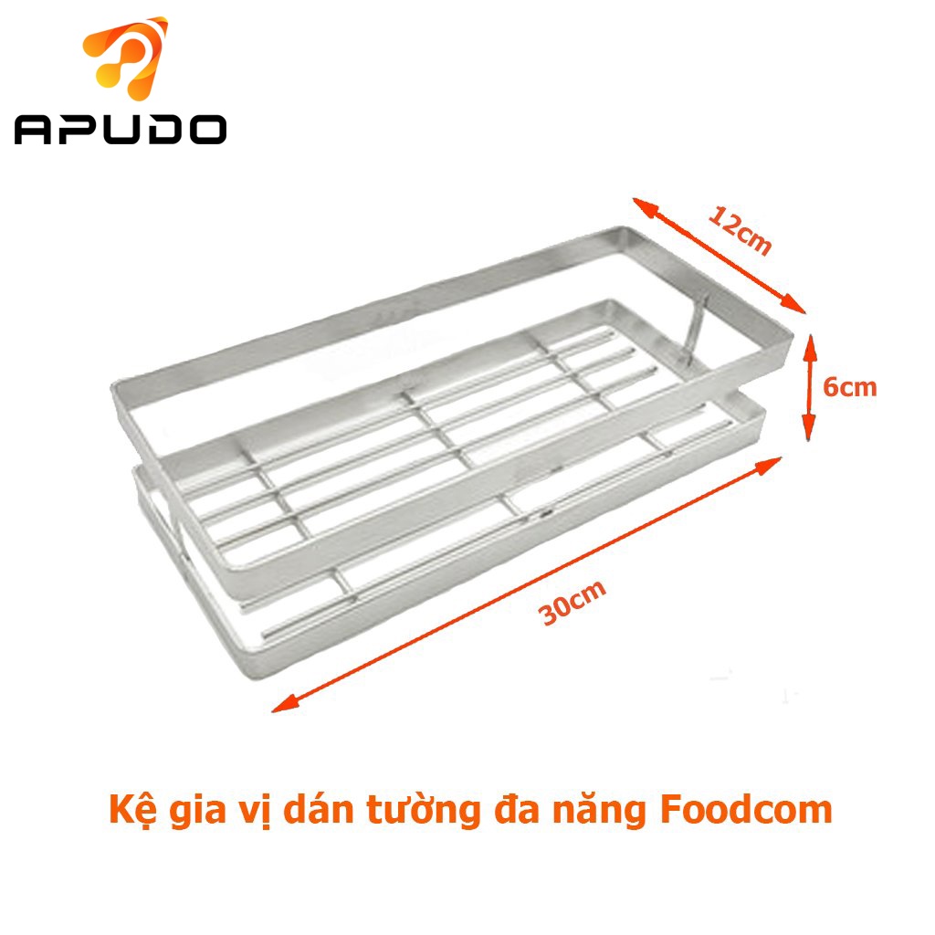 Kệ Dán Tường Inox 304 Cao Cấp, Kệ Treo Tường Inox Không Cần Khoan Đục Tiện Ích Gia ĐÌnh MKS059