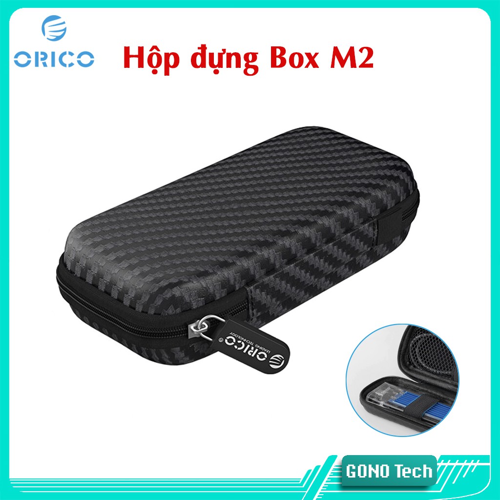 Hộp đựng box M.2 Orico M2PH01 | Túi chống sốc Ổ cứng di động SSD M2 SATA/NVMe