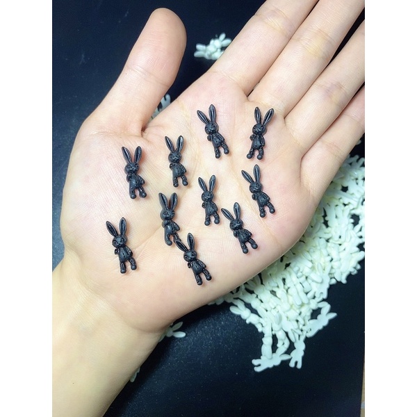 phụ kiện nail , charm thỏ kim loại gắn móng