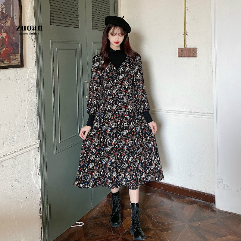 SUXI Đầm mỏng họa tiết hoa cho nữ