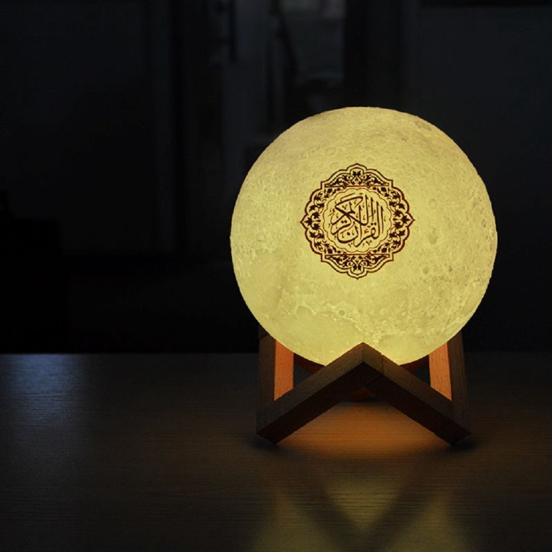 Star✨ Quran Bluetooth Speakers Remote Control LED Nigt Moon Lamp Quran Speaker