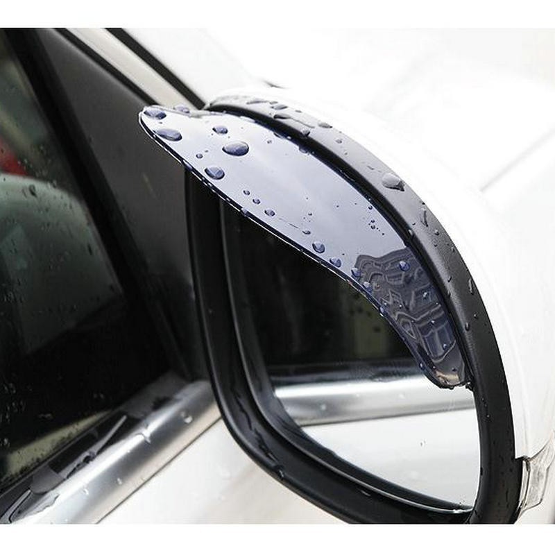 2 tấm chắn mưa tuyết đa năng tự động màu đen cho kính chiếu hậu xe hơi