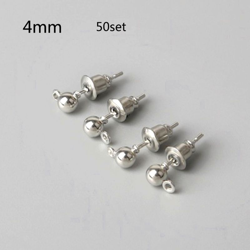 Bộ 50 đầu gắn bông tai DIY tiện dụng