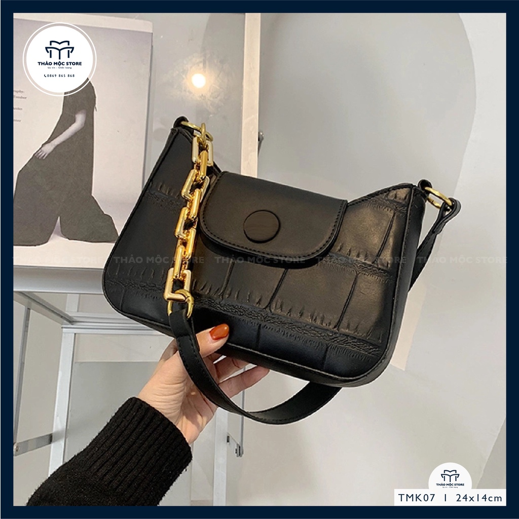 Túi Kẹp Nách Xích Vuông Da Mềm Dày Dặn TMK07