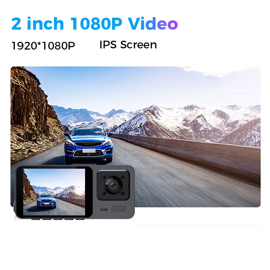 Camera Trước Và Sau DVR 3 Ống Kính 3 Trong 1 HD 1080P Cho Xe Tax Uber