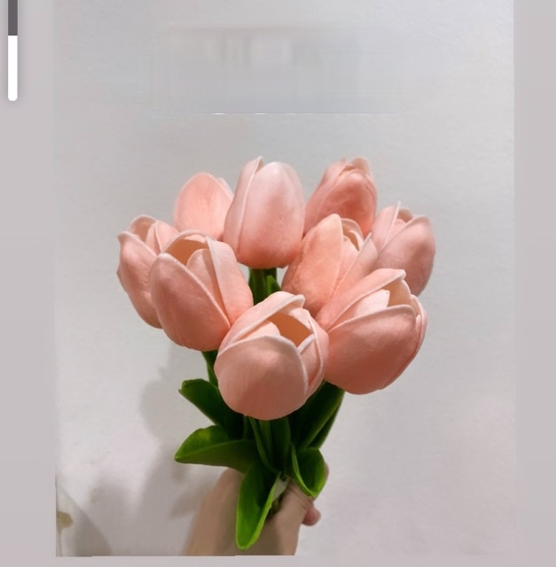 1 Bó Hoa Tulip Nhân Tạo Trang Trí Tiệc Cưới