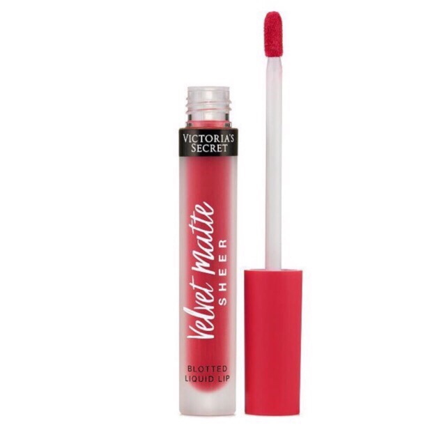 Son lì Victoria's Secret Velvet Matte Sheer Blotted Liquid Lip CHANCE (Poppy Red)
