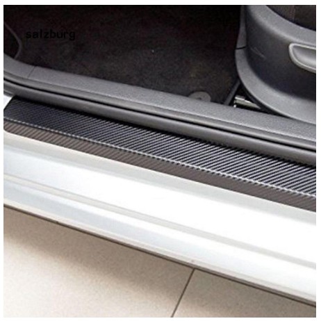 Decal tem Miếng dán 3D carbon cacbon trang trí chống trầy chân cửa xe hơi ô tô cabon