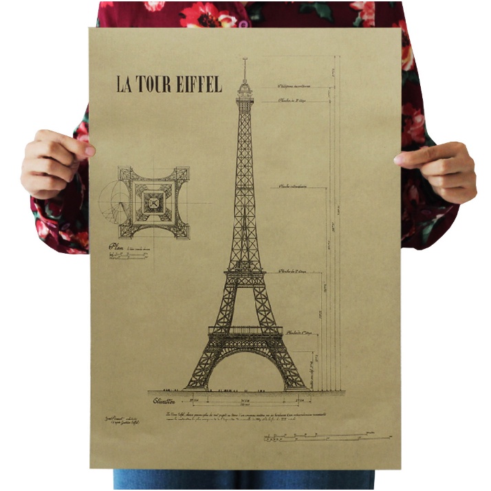 Tranh treo tường trang trí hình tháp Eiffel