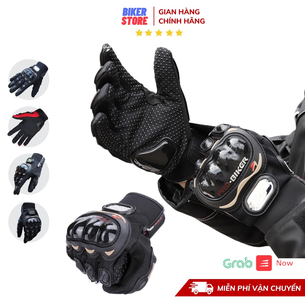 Găng Tay Xe Máy ProBiker Dài Ngón - Đi phượt