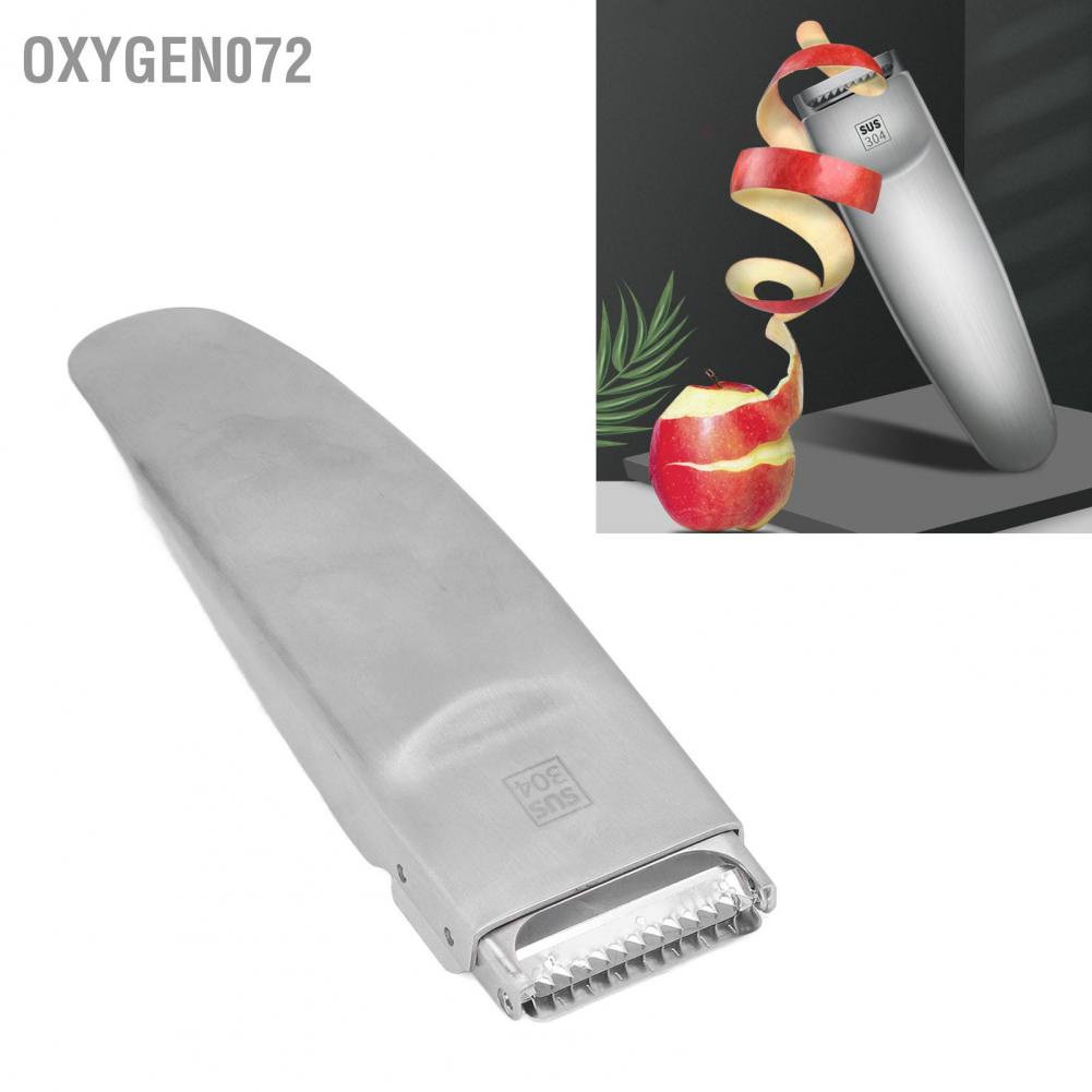 Oxygen072 Oxygen072 Máy gọt vỏ bếp bằng thép không gỉ bào trái cây hai đầu rau củ quả với bộ phận bảo vệ lưỡi