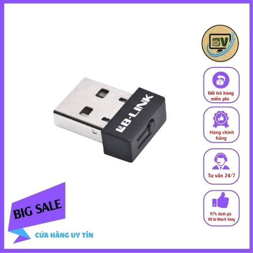 Thiết Bị USB Thu Wifi Lb-Link WN151 Nano Tốc Độ 150Mbps - Sản Phẩm Chính Hãng Tem Mới Nhất
