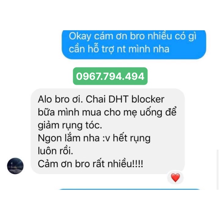 DHT Blocker organic - giảm nhờn da đầu - mọc tóc - ngăn rụng
