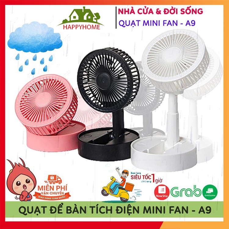 ✇️MUA 1 TẶNG 1️ Quạt Mini Để Bàn, Cầm Tay Sạc Tích Điện Gấp Gọn USB Fan A9, Siêu Tiện Dụng Cho Mùa Hè 2021 Bảo Hà