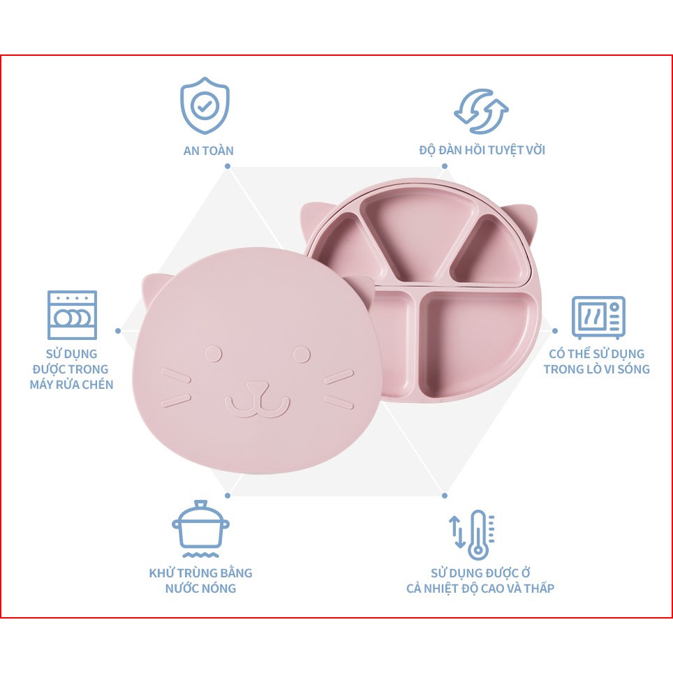 Khay ăn dặm cho bé Ellony / Khay ăn dặm cho bé nhập khẩu Hàn Quốc