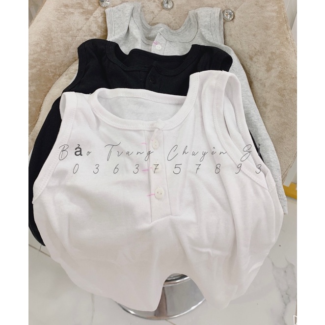 Áo Thun Coton Zip Ba Lỗ 3 Cúc Form Ôm Body Nhiều Màu - Áo Thiết Kế Ba Lỗ Cổ Cúc Kiểu Dáng Basic Dễ Mặc