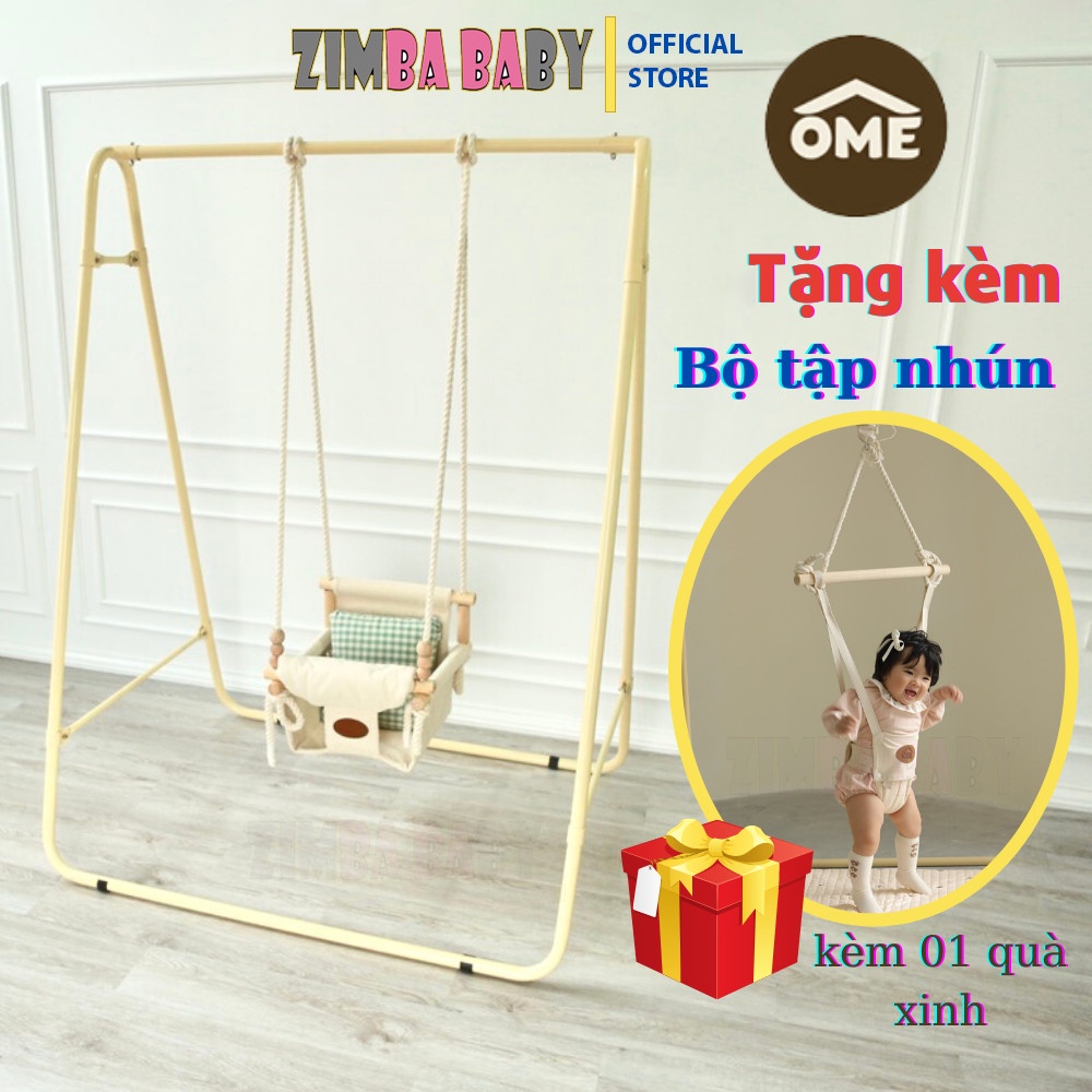 Xích Đu Nhún Nhảy Cho Bé OME SWING And JUMPER KIDS 2in1 For Baby Từ 3 Tháng - 6 Tuổi, Hàng Chính Hãng OME