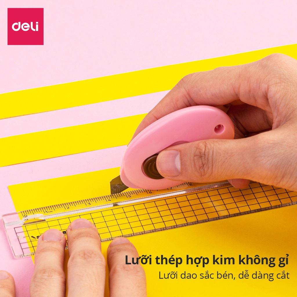 Dao Rọc Giấy Lưỡi Thép SK5 Mini Bỏ Túi DIY Dao Tỉa Deli - Washi Tape Trang Trí Sổ Tay Bóc Đơn Hàng Tiện Lợi Màu Sắc Cute