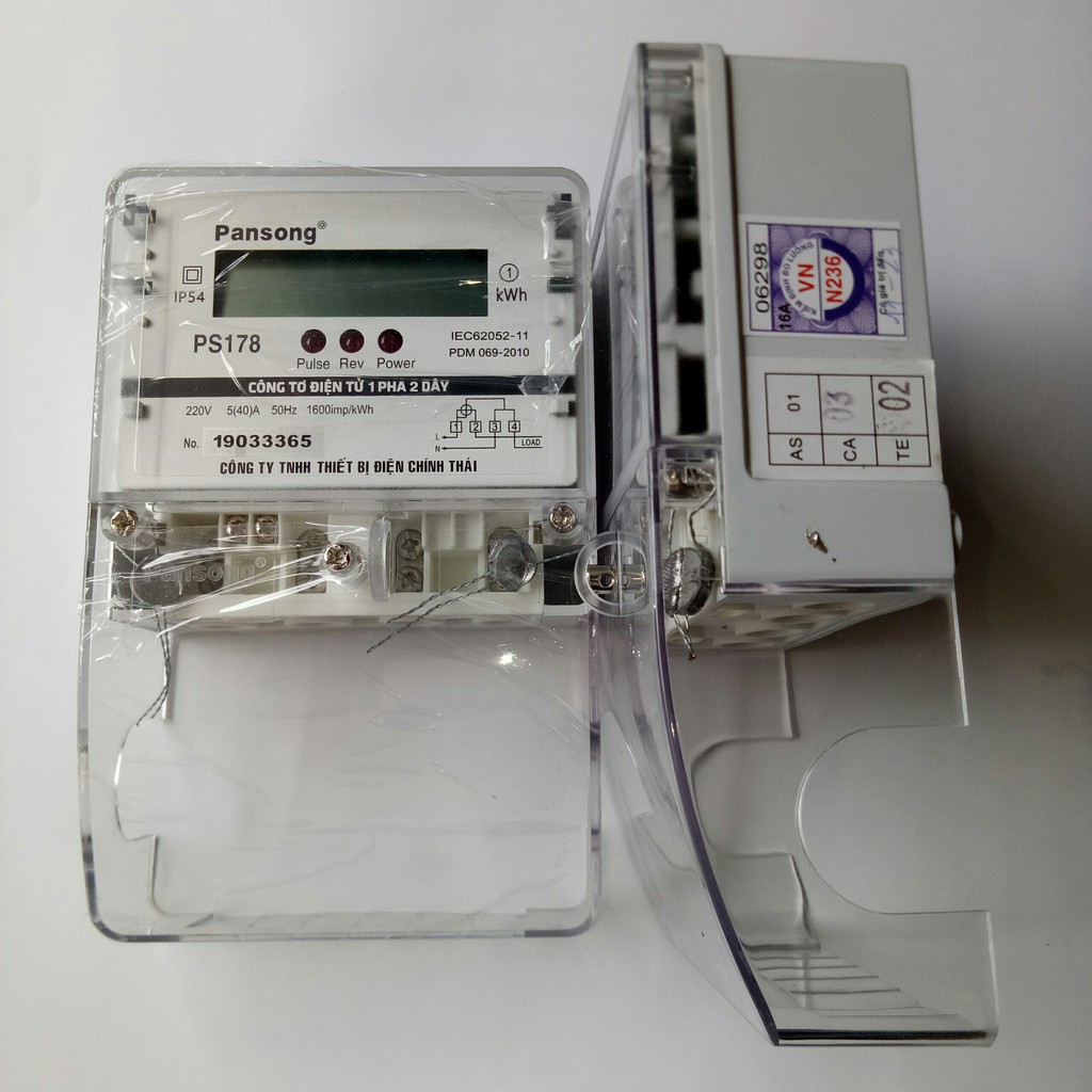 Công Tơ Điện  1 Pha 2 Dây Kiểu Điện Tử PS178 5A