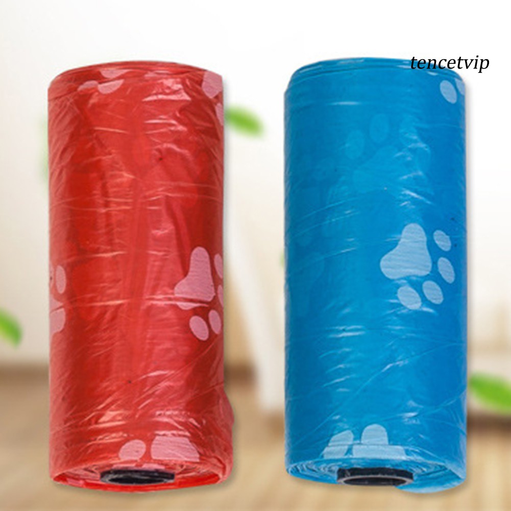 Bộ 5 Cuộn Túi Đựng Rác In Hình Chân Chó Mèo Độc Đáo Tiện Dụng